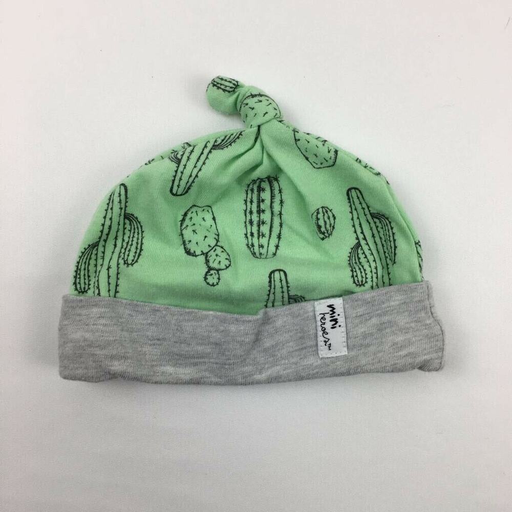 Mini Heroes NTD Apparel Inc Baby Boys Beanie Hat Green Gray Cactus Print 12 M